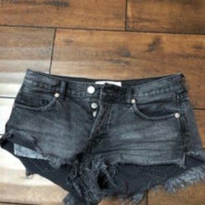 free people denim shorts